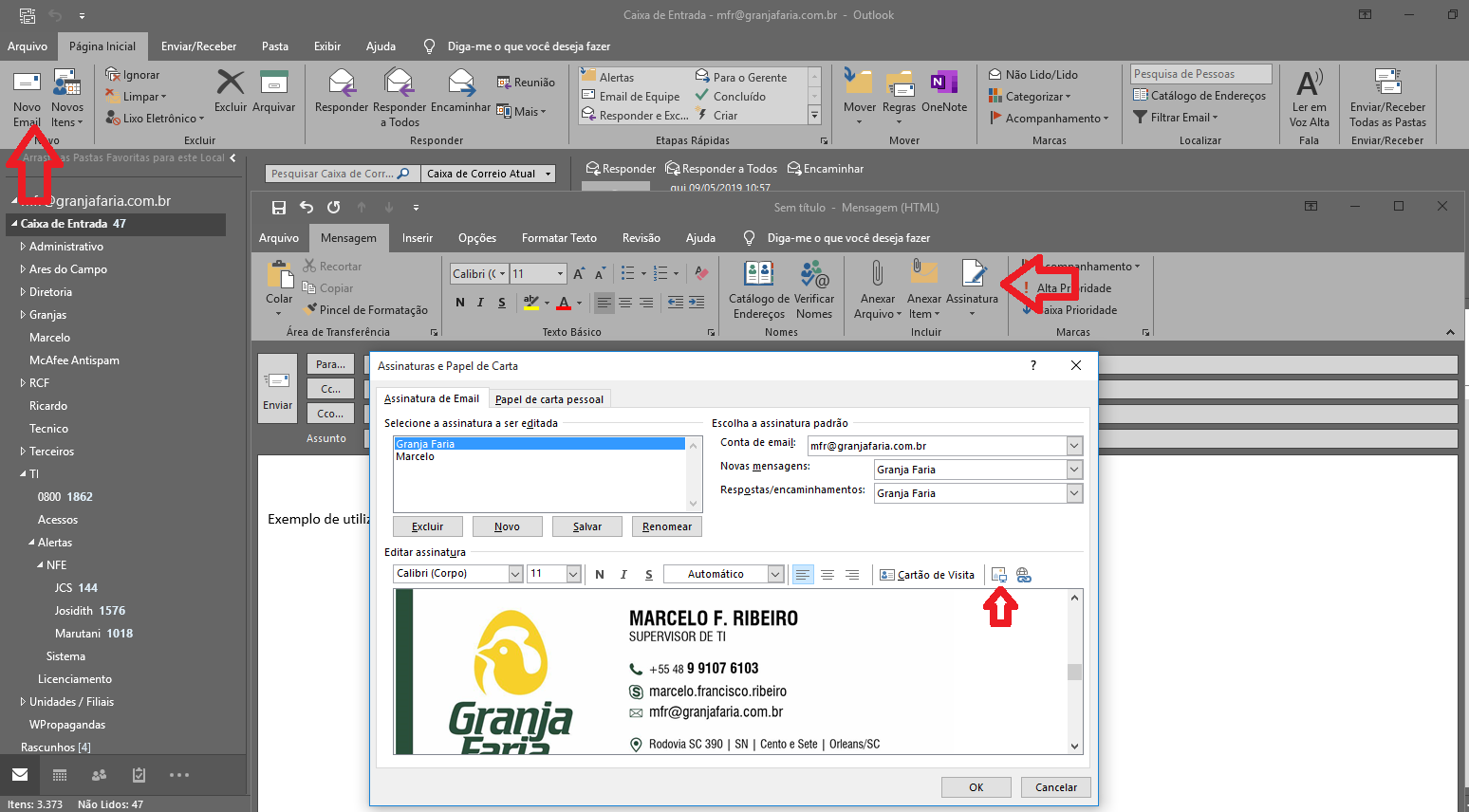 Configuración de firma de correo electrónico Microcamp